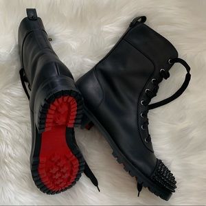 christian louboutin military boots